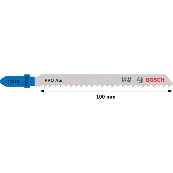 Bosch Stichsägeblatt T127D Pro Alu, circa 100 mm Länge