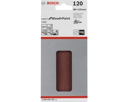 Schleifblatt C430, 10er-Pack 80 x 133 mm, G120