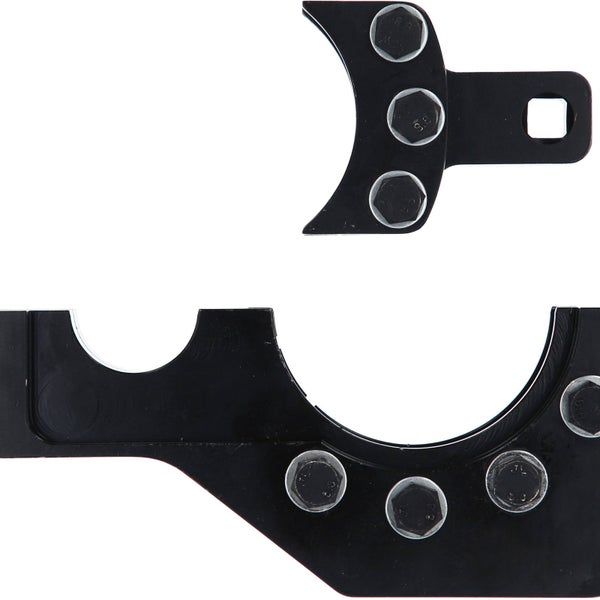 Spezialschlüssel zum Gegenhalten der Riemenscheibe an Rasenmähern