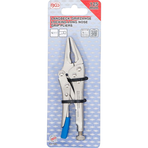 BGS Langbeck-Gripzange extra kurz 125 mm - 506