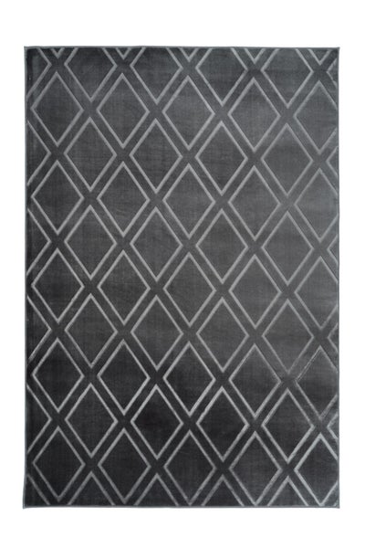 Kurzflor Teppich Blissique Anthrazit Modern, Klassisch 80 x 150 cm