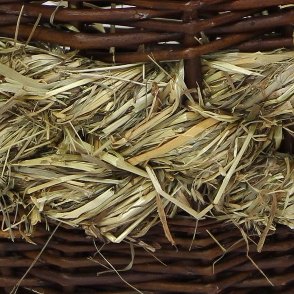 Dekoleidenschaft 3x Pflanzkorb aus Weide & Stroh, Blumentopf mit Rankhilfe, Pflanzgefäß mit Rankgitter, Gartendeko, Pflanzschale