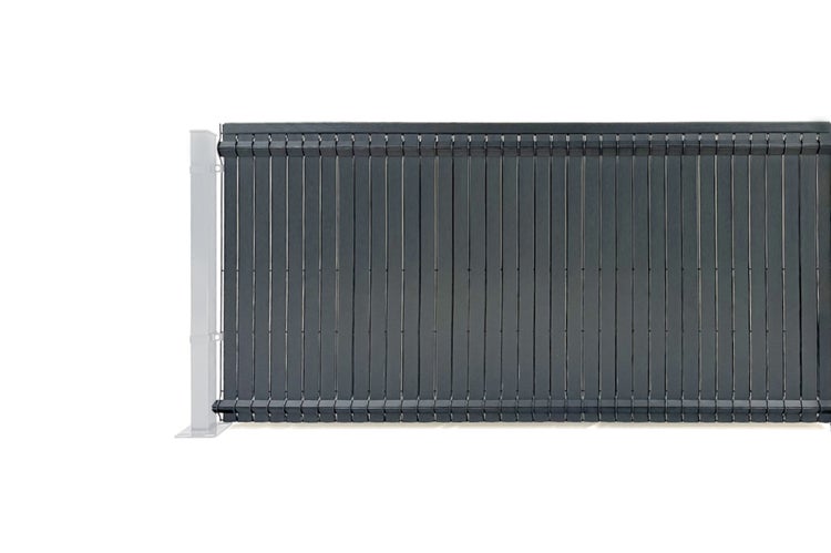 PVC-Sichtschutzlamellen-Set 2m CINTO H.100cm grau