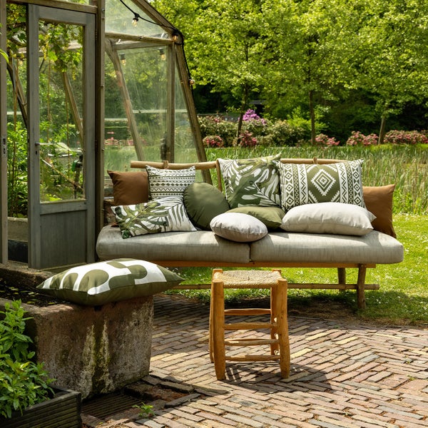 Santorini Outdoor Kissen - 45x45 cm Braun - Mit Reißverschluss