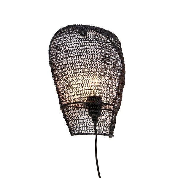 Orientalische Wandlampe schwarz 35 cm - Nidum