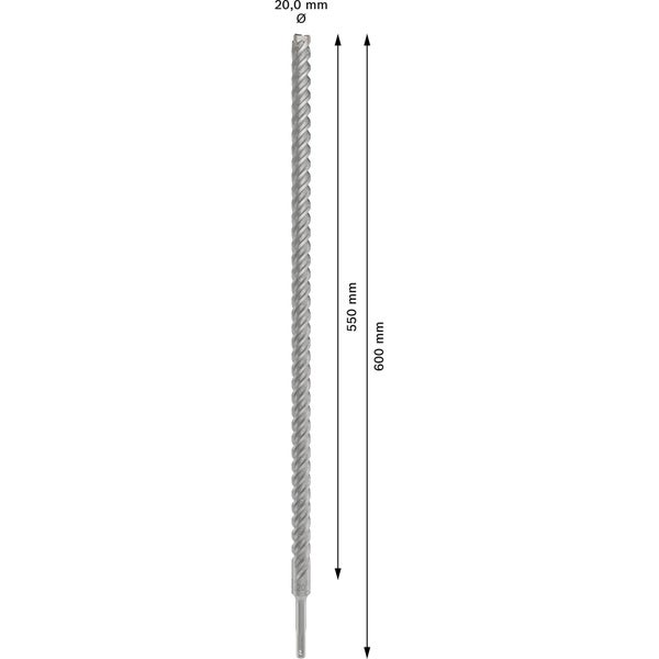 Bohrer mit 20 Millimeter Durchmesser und 600 Millimeter Länge