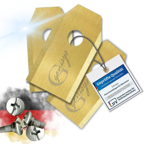 Genisys Titan Ersatzklingen für Mähroboter mit Prüfsiegel