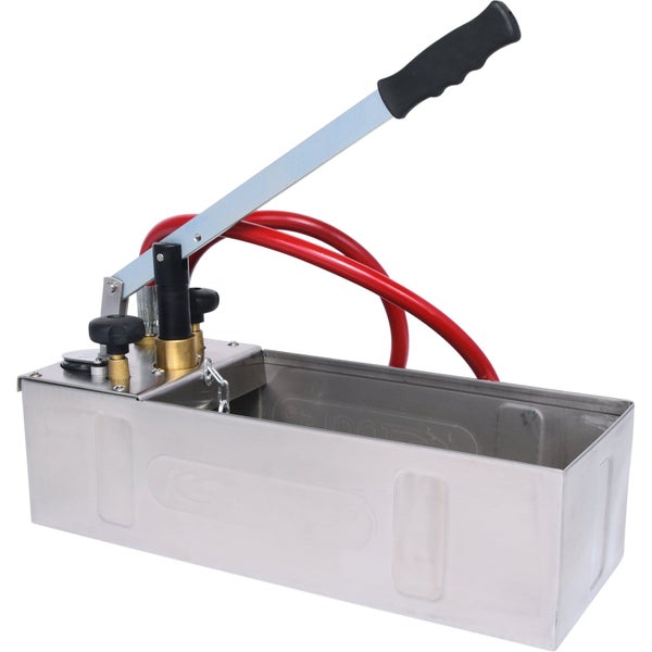 KS Tools Logo Hydraulische Handpumpe mit Maßangaben