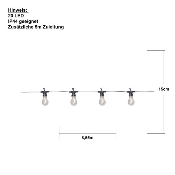 Verpackung einer blauen LED Lichterkette 1 x 4 Meter