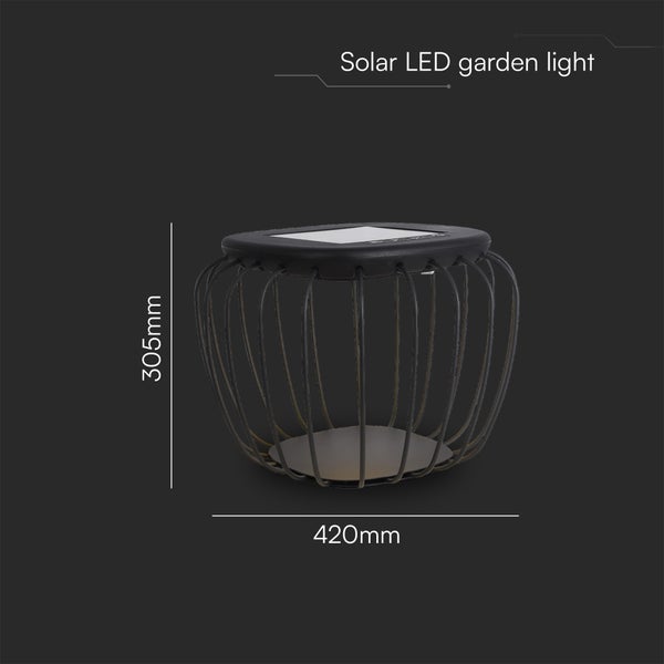 Solar LED Gartenleuchte mit den Maßen 305 mm Höhe und 420 mm Breite