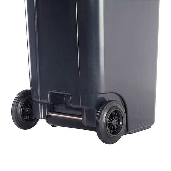 PROREGAL Premium 2 Rad Mülltonne Müllgroßbehälter 240 Liter HxBxT 107,9 x 58,3 x 73,7 cm & Kunststoff Grau