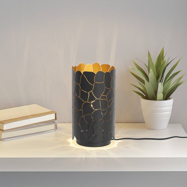 Lindby Tischlampe Aralena (Modern) in Schwarz aus Metall (1 flammig, E27) - Tischleuchte Schreibtischlampe Nachttischlampe Wohnzimmerleuchte