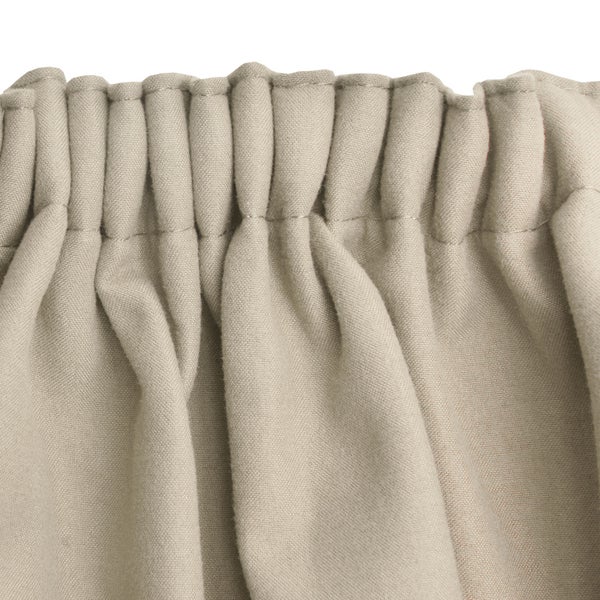 Beautissu Amelie TK Vorhang mit Kräuselband 140x245cm Creme (2tlg)