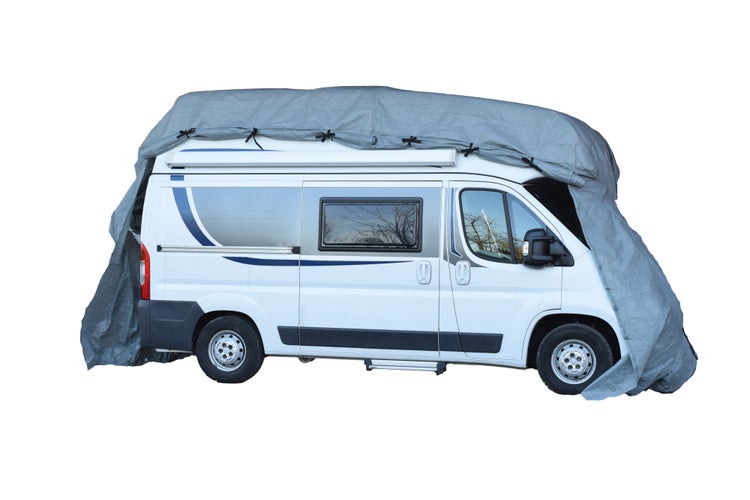 GreenYard® Wohnmobil Schutzhülle Größe M 610 x 235 x 275 cm Schutzhaube Ganzgarage Garage Abdeckplane Campingmobil