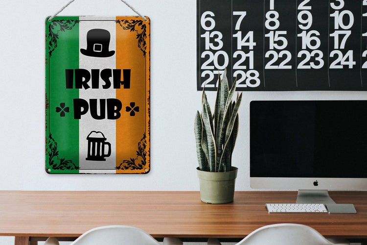 Blechschild Spruch 20x30cm Irish Pub Bier