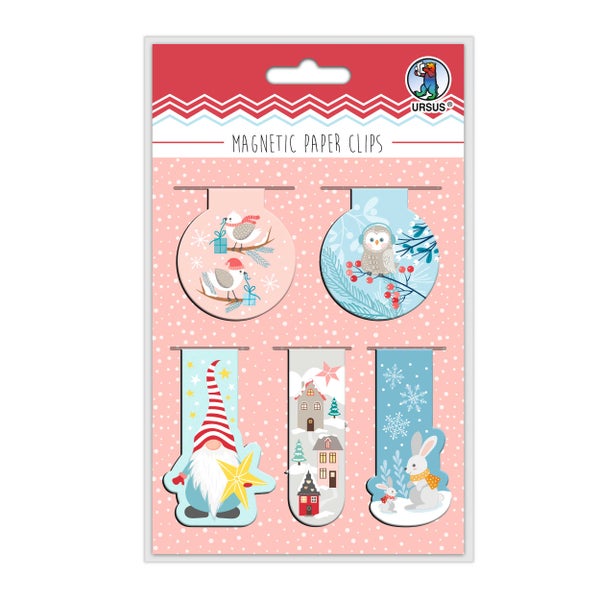 URSUS Dekorationsartikel Magnetic Paper Clips, Frosty