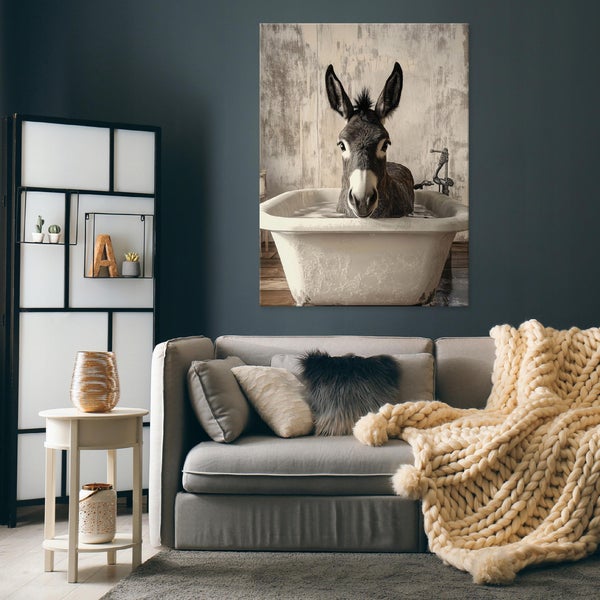 Bilder Tiere Abstrakt Badezimmer Modern Leinwandbild 60x40 cm