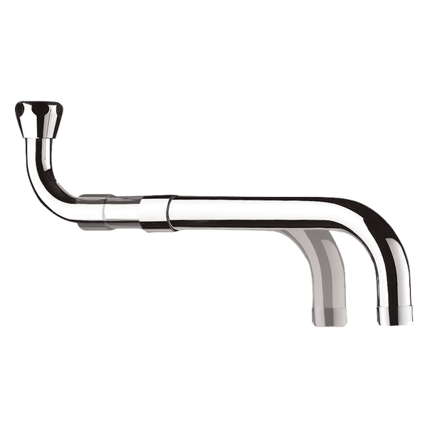 S-Auslauf für Küchenarmaturen, verchromt.