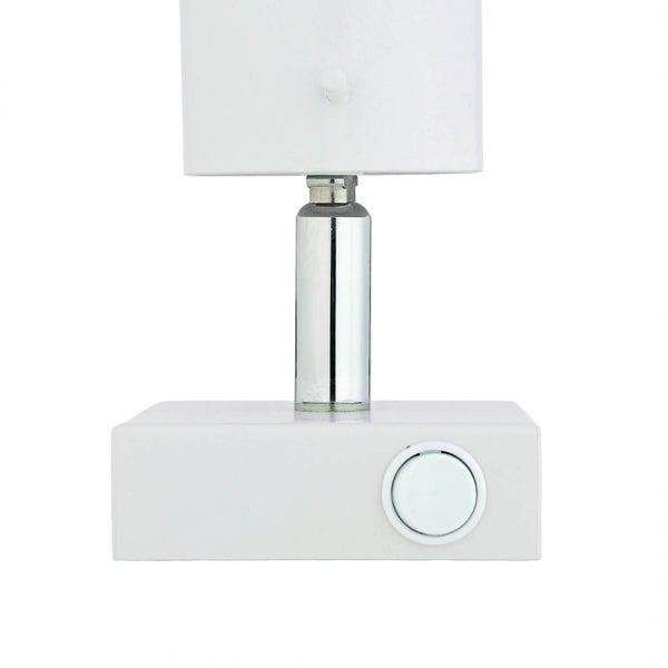 Weiße Wandleuchte mit Schalter