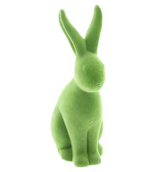 FRANK FLECHTWAREN | Osterhase Grün, TERRACOTTA, 15 x 8 x 25 cm