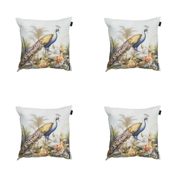 Dekokissen Flore lila - ca. 50x50 cm - 4er-Set