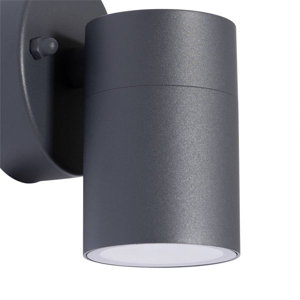PRIOS Wandleuchte außen Tulimar (spritzwassergeschützt (Modern) in Schwarz aus Aluminium (1 flammig, GU10) - Außenwandleuchten Wandlampe Led Außenlampe Outdoor für Außenwand/Hauswand