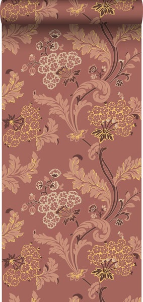 Duro Tapete Blumen Rot - 53 cm x 10.05 m - 661199
