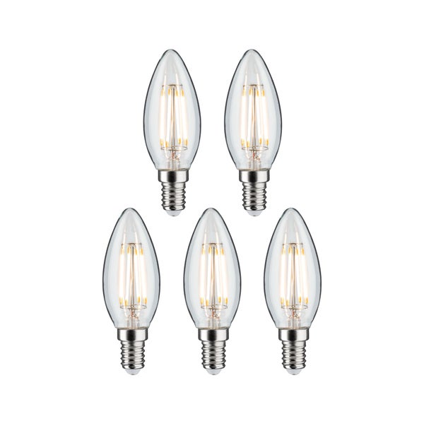 Filament 230V LED Kerze E14 5x470lm 5x4,8W 2700K Klar