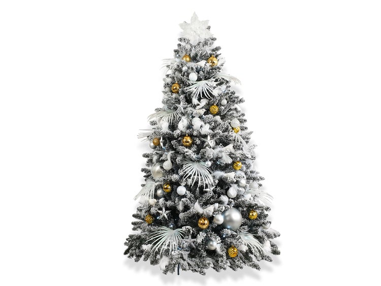 LAALU Weihnachtsschmuck-Set 222 Stück in Box POLAR GOLD für Weihnachtsbaum 300-600 cm