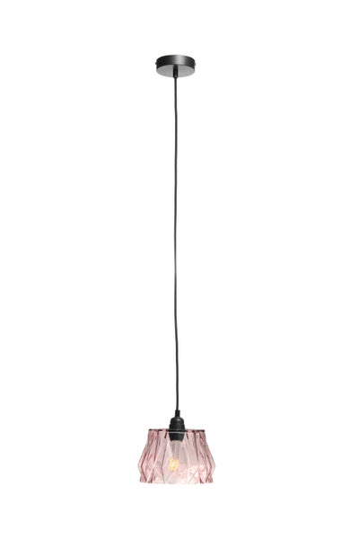 Moderne Glas Hängelampe Rosa | Wohnzimmer Esszimmer Leuchte