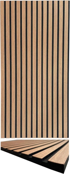 Leichte Lamellen - 3d Paneele 1mm Holz & 9mm PET Filz Wandpaneele Deckenpaneele Dekoren & Schalldämmung (11003B) 104x52cm - 0,54m²