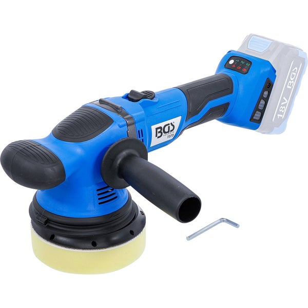 BGS Technic Akku-Poliermaschine mit Akku und Inbusschlüssel