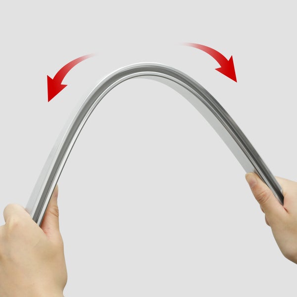 Duschvorhangschiene Flexibel 3 x 1 Meter biegsam, kann von Hand gebogen werden