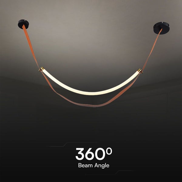 Gebogene Hängeleuchte mit 360 Grad Abstrahlwinkel