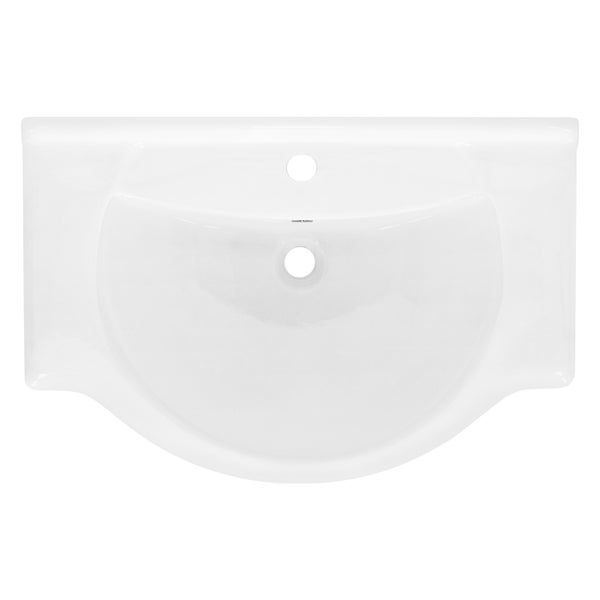 ML-Design Waschbecken aus Keramik Weiß 77x21,5x51,5 cm inkl. Ablaufgarnitur, Einbauwaschbecken mit Überlauf, Aufsatzwaschbecken Einbauwaschtisch Waschschale Waschplatz Handwaschbecken, für Badezimmer
