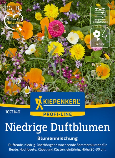 Kiepenkerl Blumenmischung Niedrige Duftblumen für Beete und Kübel geeignet.