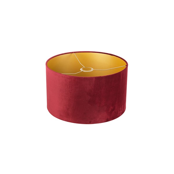 Velour Lampenschirm rot 35/35/20 mit goldener Innenseite