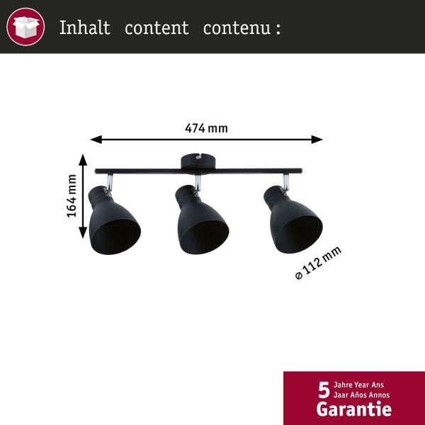 Wandleuchte aus Chrom und Glas mit den Maßen 195 Millimeter Höhe, 105 Millimeter Breite, 85 Millimeter Tiefe und fünf Jahren Garantie.