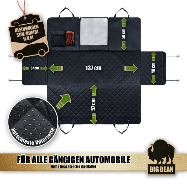 Big Dean Autoschondecke mit den Maßen 137 cm x 57 cm, geeignet für Kleinwagen, SUV und Kombi