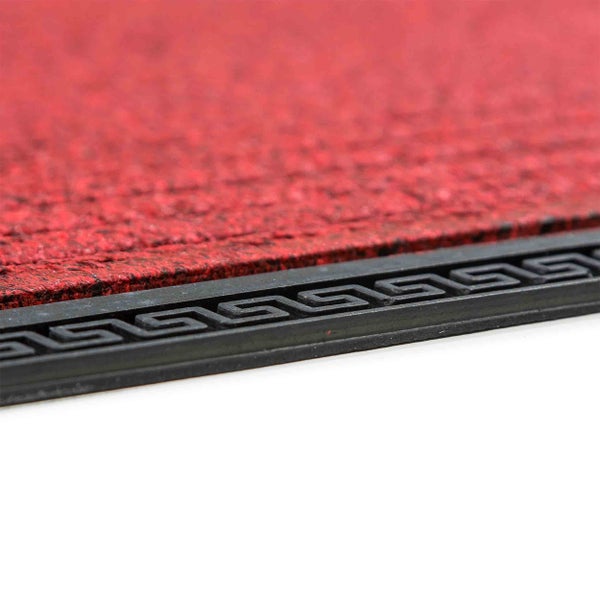 Detailaufnahme einer Fußmatte mit Muster