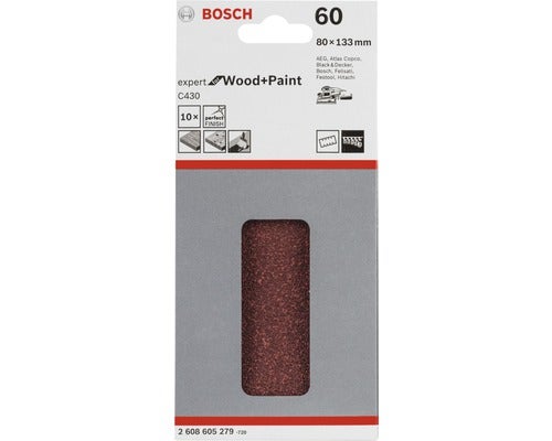 Schleifblatt C430, 10er-Pack 80 x 133 mm, G60