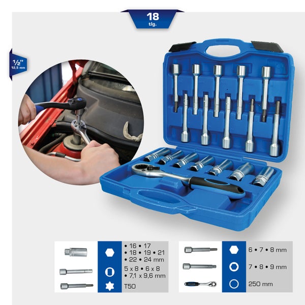 BRILLIANT TOOLS Stoßdämpfer-Werkzeug-Satz 18tlg. - BT651250