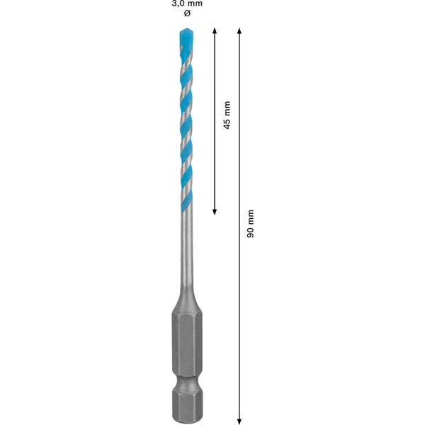 Bosch HEX-9 MultiConstruction Bohrer, Durchmesser 3 mm
