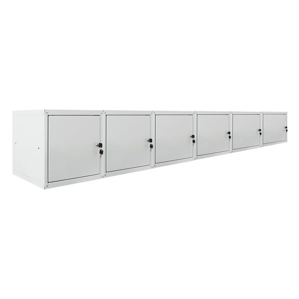 PROREGAL Mega Deal 6x Schließfachwürfel Cubic HxBxT 35 x 35 x 35 cm Grau