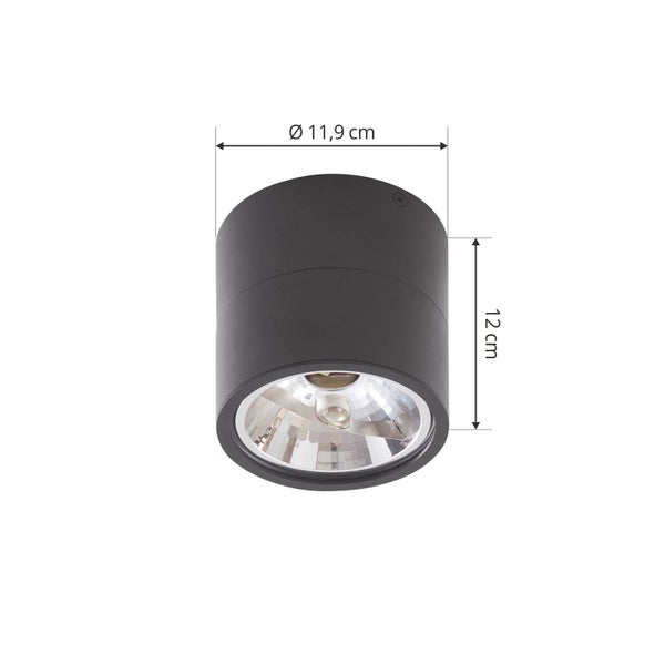 Deckenleuchte, Durchmesser 11,9 cm, Höhe 12 cm