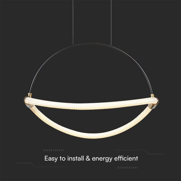 Hängelampe mit gebogenem Design und energiesparender LED-Beleuchtung