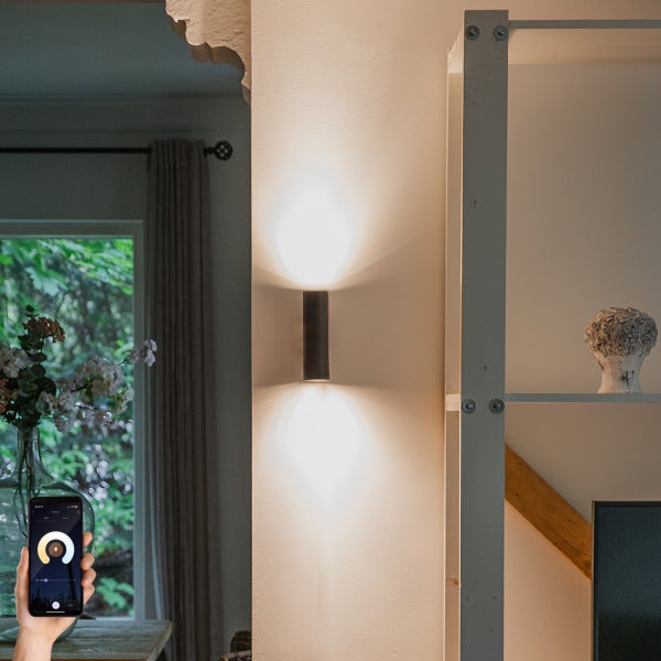 Moderne smarte Wandleuchte schwarz inkl. 2 WiFi GU10 - Jeana