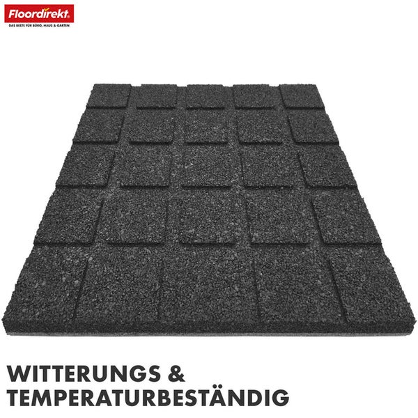 Quadratische, witterungs- und temperaturbeständige Bodenplatte