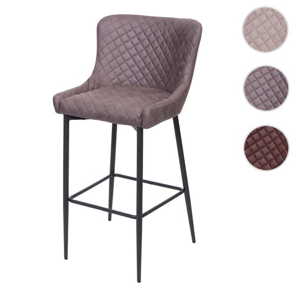 Barhocker mit Bezug und Metallgestell