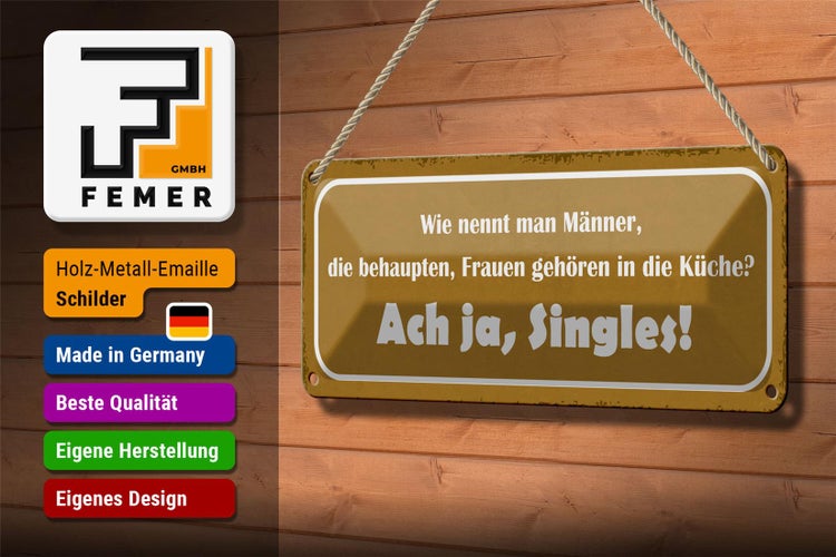 Blechschild Spruch 27x10cm wie nennt man Männer die Dekoration